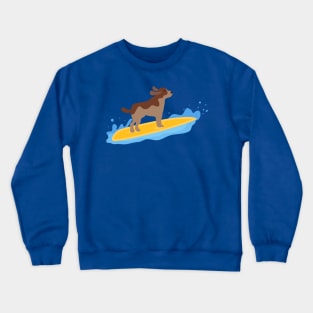 Dog surfing Crewneck Sweatshirt